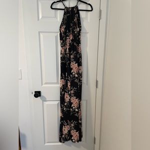 Lulus navy floral maxi dress